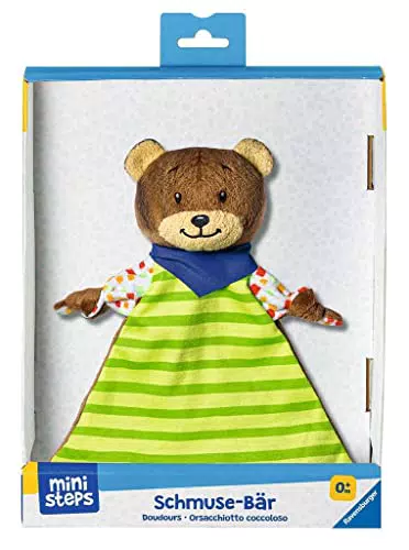 Ravensburger Ministeps Schmuse-Bär: Kuscheltier mit Rassel für Babys