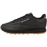 Reebok Damen Sneaker aus klassischem Leder - Schwarz/Grau - Modell: Classic Leather.