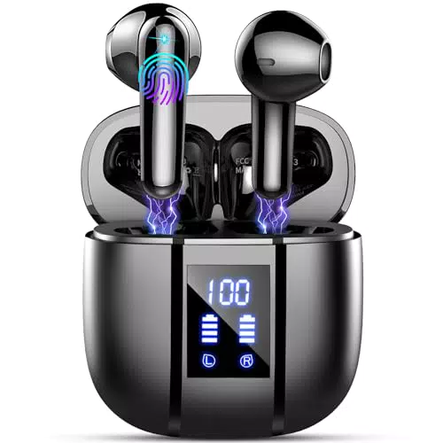 Kopfhörer Kabellos Bluetooth mit Noise Cancelling Mikrofon - Wasserdicht und Bassstark