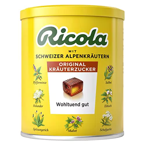 Ricola Kräuterzucker-Bonbons mit 13 Alpenkräutern und Menthol, vegan