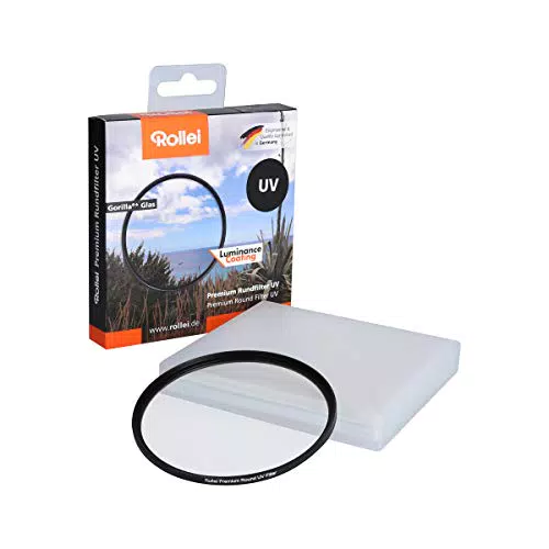 Rollei Premium UV Filter 67 mm - Schutzfilter aus Gorilla Glas - Aluminium-Ring - Spezielle Beschichtung