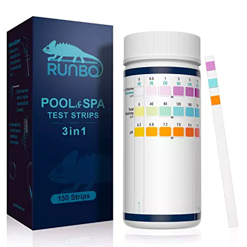 RUNBO 3-in-1 Pool-Teststreifen für Spa – Wassertest-Set für Chlor und pH