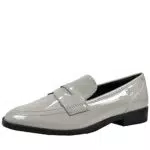 s.Oliver Damen Loafer ohne Absatz Lack Spitz - Braun
