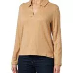 s.Oliver Damen Langarm T-Shirt - Modisches Braun
