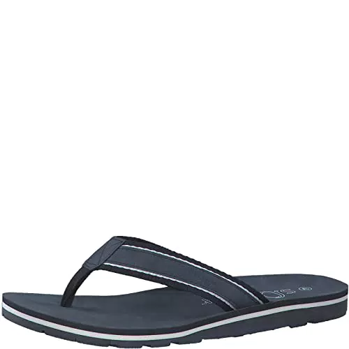 s.Oliver Herren Schiebe-Sandalen - Stilvolle Navy Sandalen