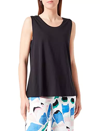 s.Oliver Damen T-Shirt, Ärmellos, Schwarz