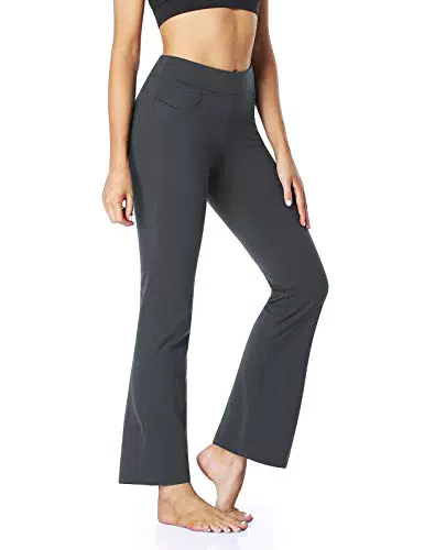 SAFORT Bootcut Yoga Hose mit 4 Hosentaschen, UPF50+ - Jeans-Stil - Grau