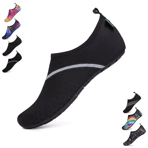 SAGUARO Schwimmschuhe Damen Aquaschuhe rutschfeste Hausschuh Schnell Trocknend Wassersportschuhe für Yoga Gymnastik Schnorcheln