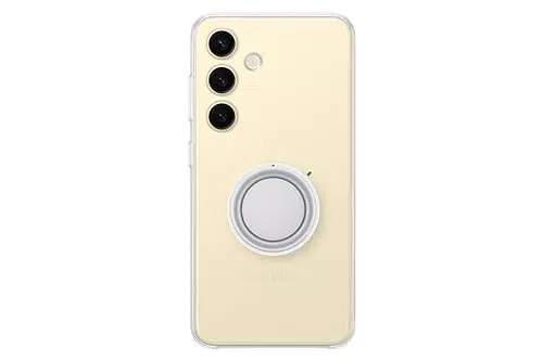 Samsung Clear Gadget Smartphone Case für Galaxy S24 - Transparente Handy-Hülle mit Standfuß und Fingerhalterung