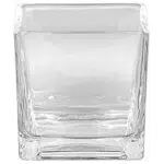 Sandra Rich Cube Vase / Windlicht aus Glas, eckig, 8 x 8 x 8 cm