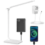 LED Schreibtischlampe mit Dimmbarkeit und USB-Anschluss - Augenfreundliche Tischlampe für Leser und Kinder
