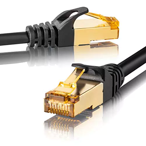 SEBSON Ethernet LAN Kabel 2m - 2er Set - CAT 7 Netzwerkkabel 10 Gbit/s