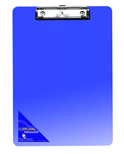 Seco Klemmbrett aus Kunststoff, A4, transparent