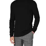 SELECTED HOMME Rollkragenpullover für Herren, Schwarz