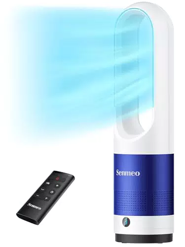 Senmeo Turmventilator 55cm, leise, 8 Geschwindigkeiten, 90° Oszillation, Fernbedienung