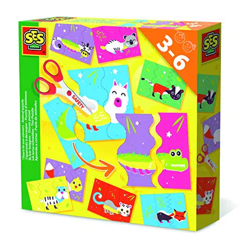 Lerne schneiden Tier-Puzzle von SES - Spaß und Lernen für Kinder