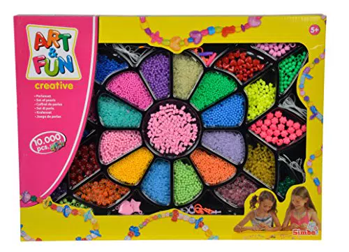 Simba Art und Fun Perlen-Geschenkset für kreative Bastelprojekte ab 5 Jahren