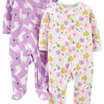 Carter's Baby Mädchen Schlaf- und Spielanzug aus Fleece mit Füßen