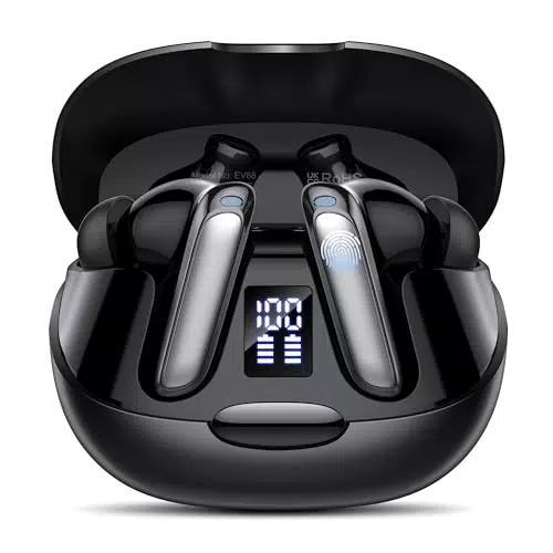 Bluetooth Kopfhörer von SKIUDCT - Kabellos mit Tiefem Bass und 4 ENC Mic