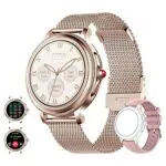 Smartwatch Damen mit Telefonfunktion, 1, 2 rundes HD-Display