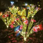 Solar Gartenleuchten - Schmetterlinge mit Gänseblümchen, dekorative Solarlampen für den Außenbereich