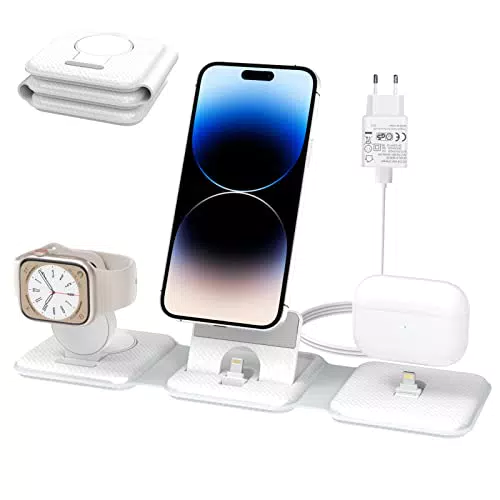Ladegerät für Apple Watch und iPhone - Kabellose Ladestation für unterwegs