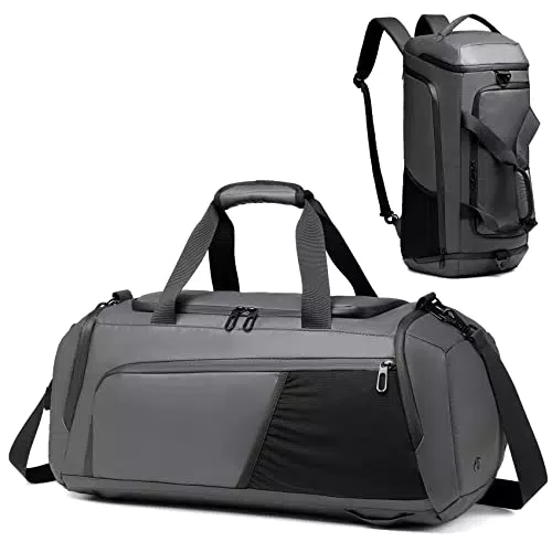 Sporttasche Herren Reisetasche 40L Sporttaschen mit Schuhfach Nassfach Wasserdicht Trainingstasche mit Rucksack Weekender Travel Gym Tasche Duffle Bag Fitnesstasche für Herren Damen