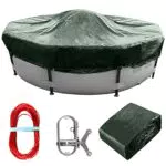 STARPYNG Poolabdeckplane für runde Pools - Winterfest und UV-stabil