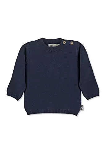 Sterntaler Kleinkind Jungen Pullover Baby Strick GOTS Strick Stern Pullover - Pullover Strick Baby - mit Stern Stickerei und Knopfleiste - natur