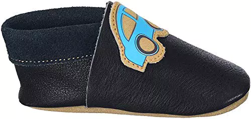 Sterntaler Baby-Krabbelschuh aus Leder - Flache Hausschuhe