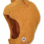 Sterntaler Baby Mädchen Schalmütze Kleinkinder Schalmütze Mütze - Schalmütze Kinder - aus Merino Wolle mit Klettverschluss - hellbraun