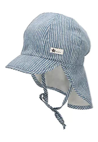 Sterntaler Jungen Schirmmütze mit Nackenschutz und Streifen - Sonnenhut