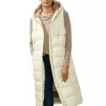 Street One Damen Steppweste Extralong - Snow Cream