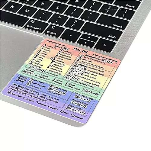 SYNERLOGIC Mac OS Tastatur Shortcut Vinyl Sticker für MacBook/iMac/Mini