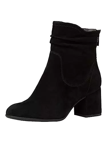Tamaris Comfort Damen Stiefeletten mit Blockabsatz aus Leder