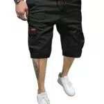 Cargo Shorts Herren - Sommer Chino Shorts Männer Schwarz