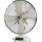 Kalorik Retro Metall-Tischventilator mit Oszillation und 3 Geschwindigkeitsstufen, Ø 30 cm