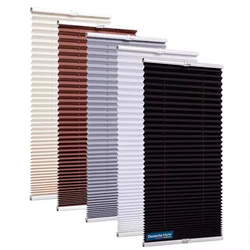 TEXMAXX® Plissee Klemfix ohne Bohren – Sichtschutz für Fenster innen