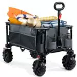 TIMBER RIDGE XXL Faltbarer Handwagen mit Getränkehalter und verstellbarem Griff