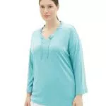 TOM TAILOR Damen T-Shirt mit Kordelzug, Modell 1038829