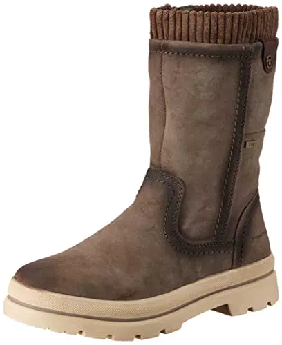 Tom Tailor Damen 4294609 Halblange Stiefel, Whisky