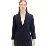 TOM TAILOR Damen Regular Fit Blazer Jacke mit 3/4-Arm