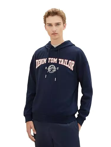 TOM TAILOR Denim Herren Hoodie Sweatshirt in College-Stil