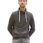 TOM TAILOR Herren 1037753 Snood Sweatshirt mit Logo-Badge
