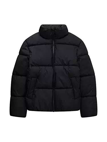 TOM TAILOR Mädchen Winterjacke mit Steppung - Schwarz