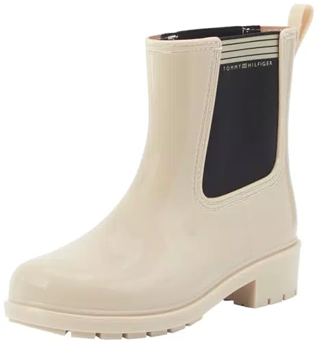 Tommy Hilfiger Damen Gummistiefel Essential Rainboot mit Blockabsatz