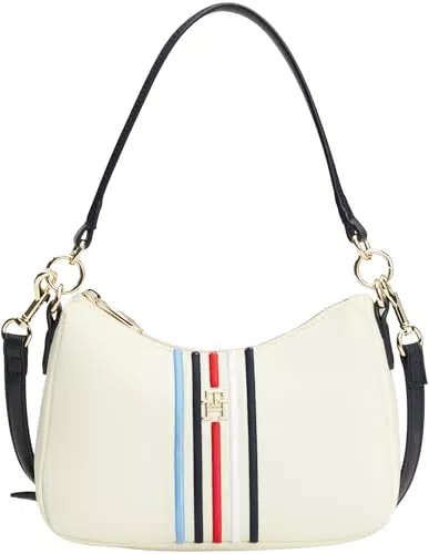 Tommy Hilfiger Damen Schultertasche Poppy Shoulder Bag - Weiß