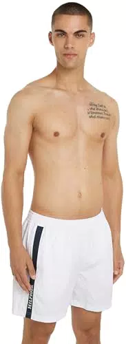 Tommy Hilfiger Herren Badeshorts Medium Drawstring Tape Mittellang