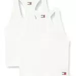 Tommy Jeans Damen Tank Tops mit Stretch - Weiß