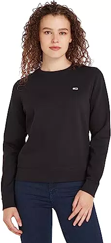 Tommy Jeans Damen Sweatshirt TJW Regular - Schwarz